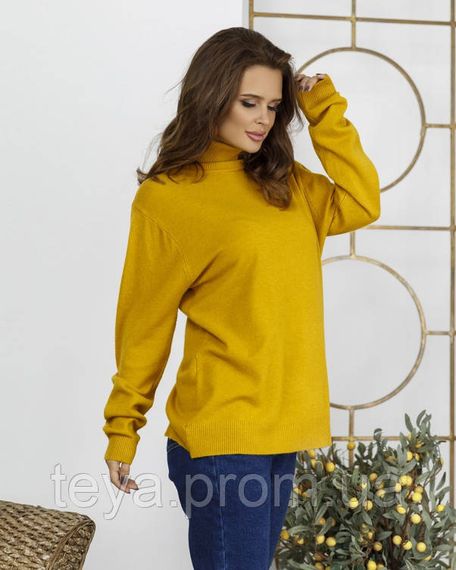 Светр колір гірчичний розміри S, M FI_008570 | Зображення 1