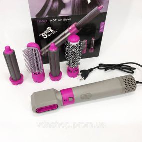 Якісна фен-щітка для укладання волосся 5 в 1, Малошумний фен для укладання волосся ZJ-65