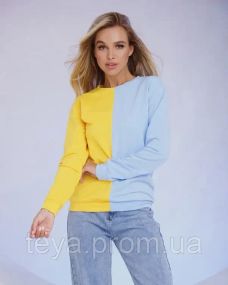 Толстовка цвет желтый/голубой размер XL FI_005165