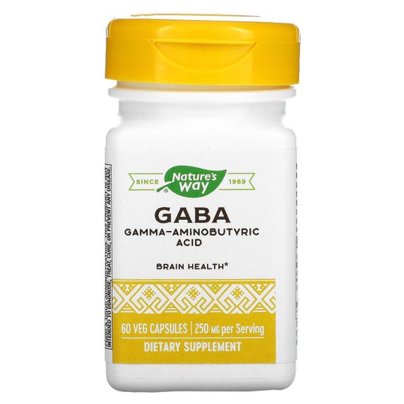 ГАМК для пам'яті, GABA, Nature's Way, 250 мг, 60 рослинних капсул