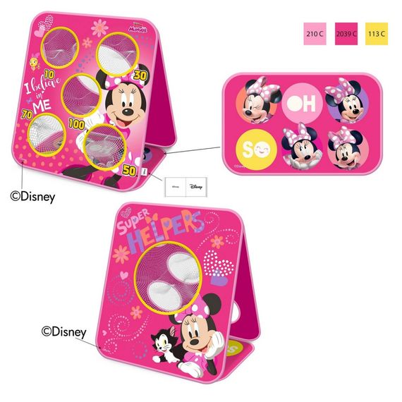 Детский игровой набор мишени "Минни Маус" Bambi LM1017, 6 мешочков | Зображення 1