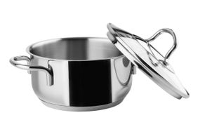 Каструля Vinzer Techno 50076, 0.7 л, 12 см, з нержавіючої сталі з кришкою, для всіх типів плит