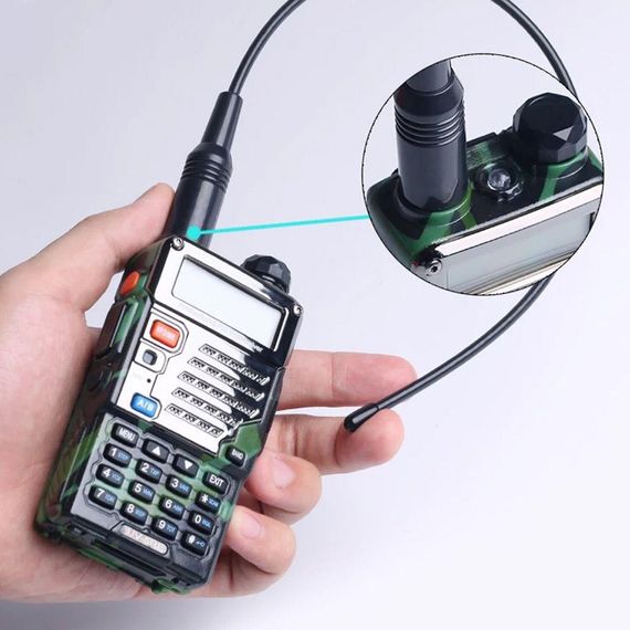 Усиленная антенна для рации (38 см), 144/430 МГц, Nagoya NA-771 / Гибкая двухдиапазонная антенна на | Зображення 4