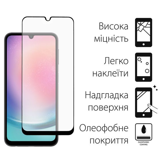 Скло захисне Dengos Full Glue Samsung Galaxy A24 5G (TGFG-271) | Зображення 1
