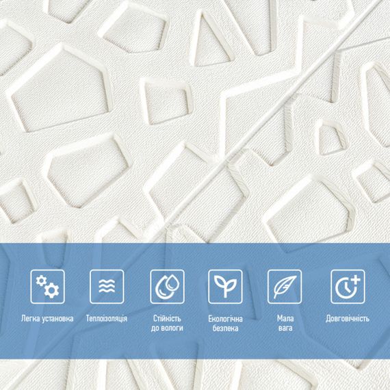 Самоклеюча декоративна настінно-стельова 3D панель павутина 700х700х5мм (115) SW-00000007 | Зображення 3