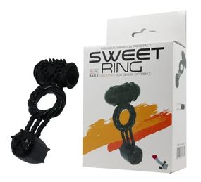 Ерекційне вібро кільце із стимулятором клітора BAILE Sweet Vibration Ring, BI-014080-1 sexstyle