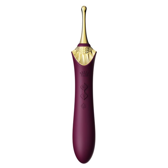 Мультифункціональний вібратор Zalo — Bess 2 Velvet Purple, 4 насадки, підігрів | Зображення 7