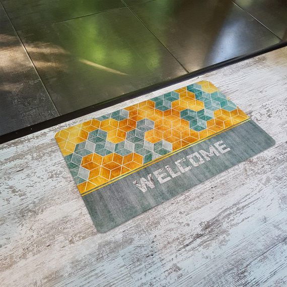 Влагопоглощающий коврик кубы "Welcome" 40*60CM*3MM (D) SW-00001561 | Зображення 6