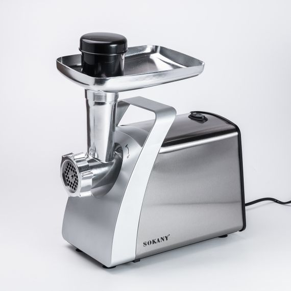 Мясорубка Sokany SK-06001 электрическая 2400 Вт сталь | Зображення 1