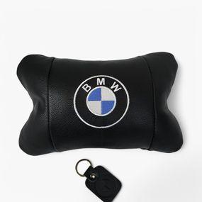 Автомобільна подушка для шиї з лого, М'яка подушка для подорожей підголівник, Подушки на крісло в авто VU-32