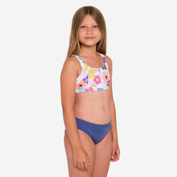 Верх купальника Nora для дівчат білий з квітковим принтом - 12-13 р 149-59 см