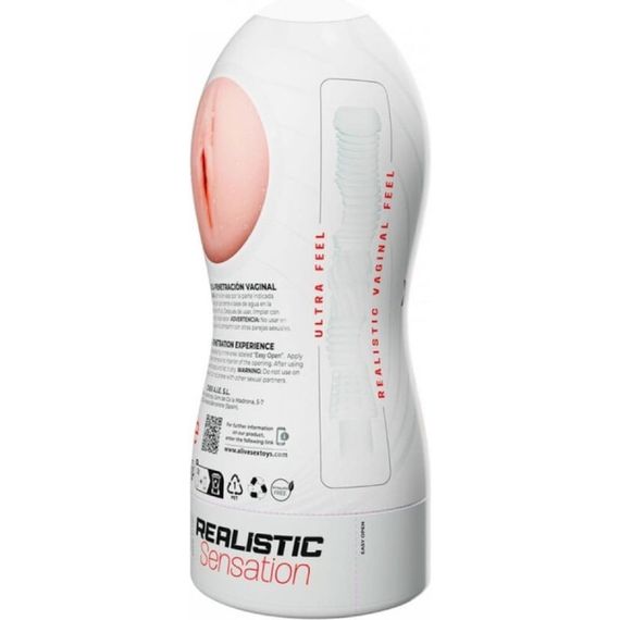 Мастурбатор вагіна Alive Maxi Flex бежевий у білій колбі sexstyle | Зображення 4