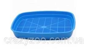 Туалет для котов с сеткой голубой 37x27x6 см 61354