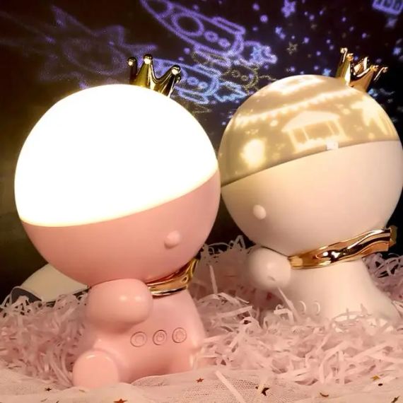 Проектор - нічник з обертанням 360 °, 12 змінних слайдів, LED настільна лампа | Зображення 1