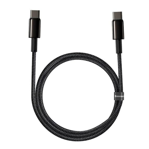 Дата кабель USB-C to USB-C 1.0m 100W black Baseus (CATWJ-01) | Зображення 1
