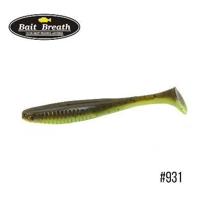 Приманка Bait Breath E.T.Shad 2,8" (8 шт) (931 Greenpumpkin/Chart (2 tone color))
