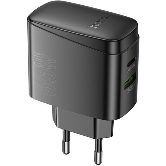 СЗУ Hoco CS63A Bright PD65W (1USB-A/1C) Black | Зображення 3
