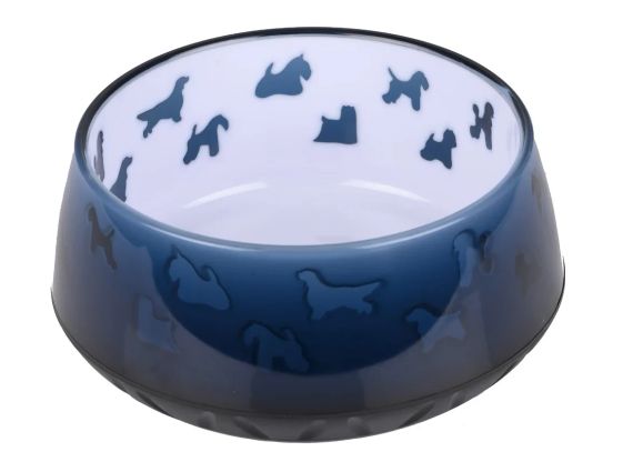 Миска для корма/води противоскользящая  12,3 см - 330 мл кобальт