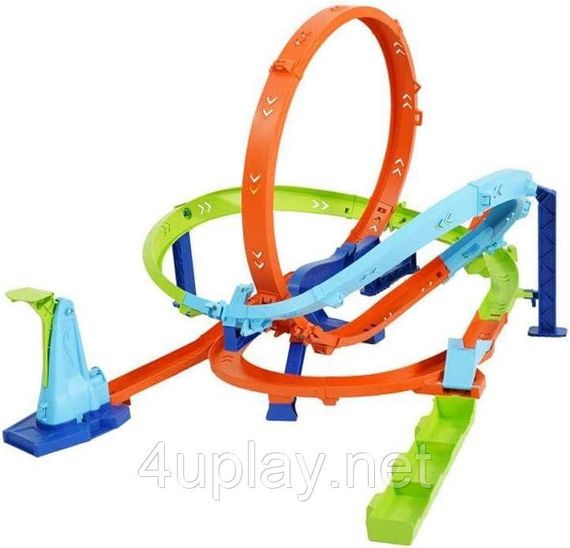 Трек Хот Вилс Экшн Испытание гиперпетли Оригинал Hot Wheels Action Loop Cyclone Challenge | Зображення 1