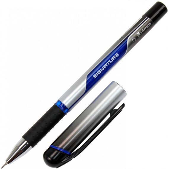Ручка гелева Hiper Signature HG-105BL Hiper 0,6мм синя | Зображення 1