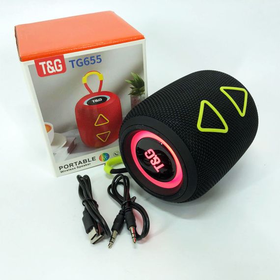 Портативна блютуз колонка з підтримкою флешок TG655, Колонка-динамік bluetooth, Акустика для вулиць WS-12 | Зображення 9