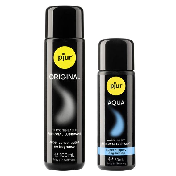 Юбилейный набор лубрикантов pjur 30th Anniversary Gift Set: Original 100 мл и Aqua 30 мл | Зображення 1