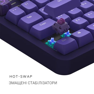 Клавиатура Dark Project ALU87 Celestial ABS RGB Mech G3MS Voidstone Violet (DPKB_CELESTIAL_87_ANSI_UA) | Зображення 1