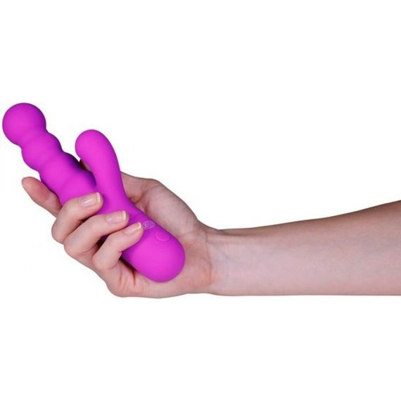 Вібратор-кроль рельєфний Double Up Miss V, фіолетовий Sex Aura | Зображення 3