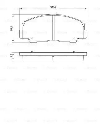 Колодки гальмівні дискові DAIHATSU Rocky/Rugger 54F 942.2-2.8 8193-02, BOSCH (0986424297)