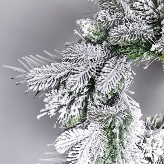 Штучний різдвяний вінок Засніжений Святковий 60 см TD-VINSN | Зображення 2