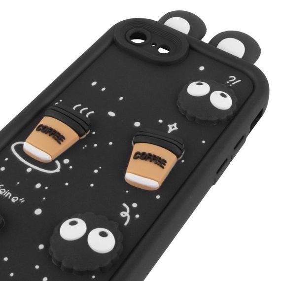 Чехол TPU Toys Case with Ears для Apple iPhone 7 / 8 / SE (2020) / SE (2022) (4.7") Black | Зображення 3