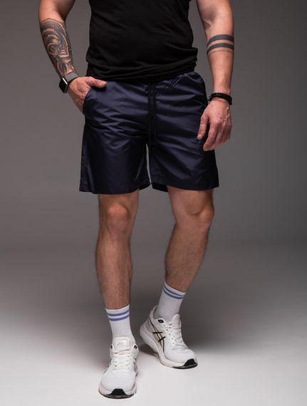 Мужские легкие шорты из плащевки внутри с сеткой RA2040, цвет синий, размер S | Зображення 1