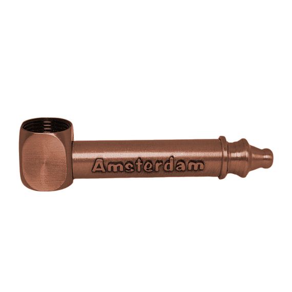 Кальян Металлическая Трубка + Гриндер "Amsterdam Cube Bronze" | Зображення 2