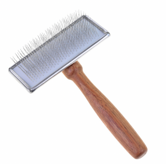 Madan Slicker Brush - профессиональная  щетка с деревянной ручкой размер L