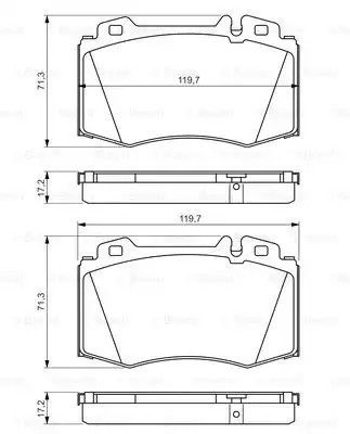 Колодки гальмівні дискові MB M-CLASS (W163), S-CLASS (W220) передн.  BOSCH (0986494576) | Зображення 6