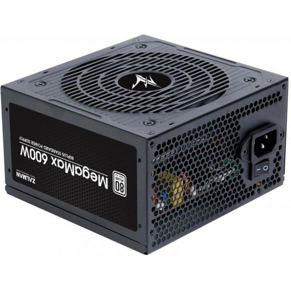 Блок питания Zalman 600-TXII MegaMax (600W),80+,aPFC,120мм,24+(4+8),6xSATA,2xPCIe,+4,1xFDD (ZM600-TXII)