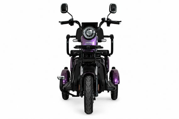 Электротрайк Crosser TR-1 LFP 1500W 76.8V 30Ah, трехколесный электроскутер, до 75 км, для взрослых и пожилых Фіолетовий | Зображення 2