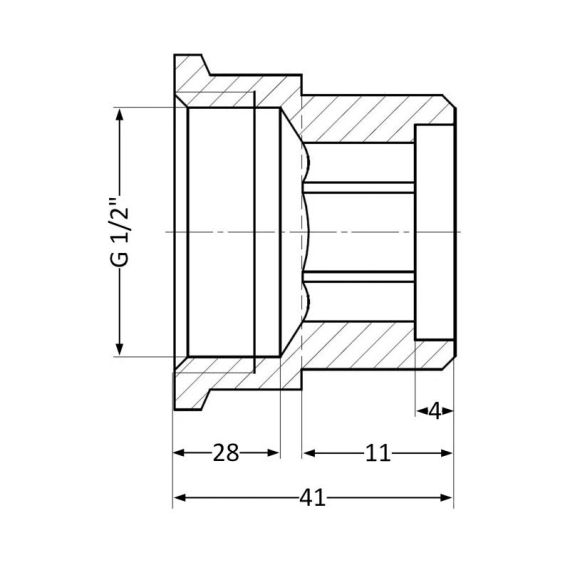 Подовжувач латунний Thermo Alliance Standart 1/2" ВН, L = 30 мм SD4221530 | Зображення 1
