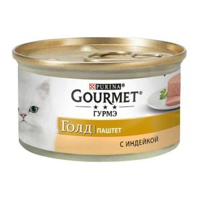 Влажный корм Gourmet Gold для взрослых котов с индейкой 48х85г