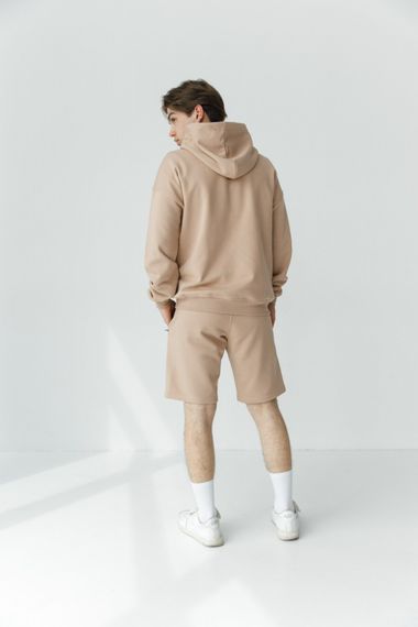 Чоловічий костюм худі з шортами колір мокко р.XL 438377 | Зображення 4