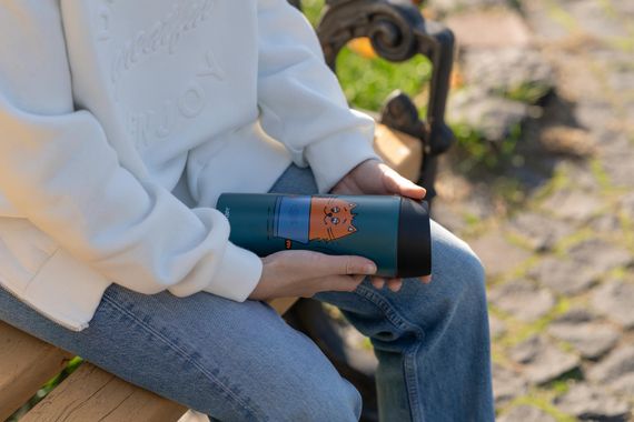 Термокухоль Ardesto Coffee time Red Cat 450 мл Синій AR2645CG | Зображення 4