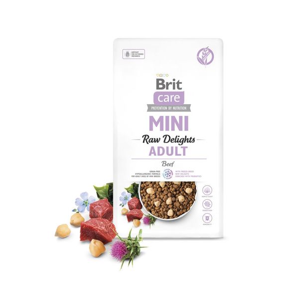 Сухий корм з яловичиною для собак малих порід Brit Care Mini Raw Delights Beef, 2 кг | Зображення 3