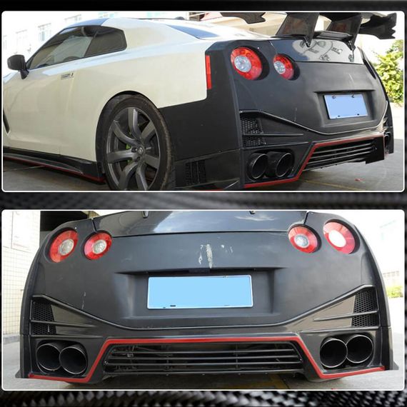 Диффузор заднего бампера (2009-2015, Карбон) для Nissan GT-R | Зображення 3