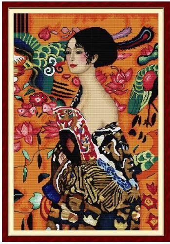 Набір для вишивання за нанесеною на канву схемою "Noblewoman 2". AIDA 14CT printed 50*71 см