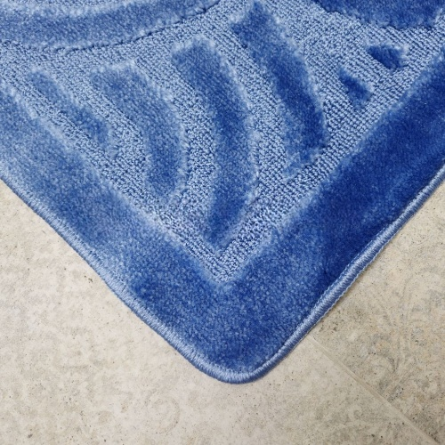 АКЦІЯ Набір килимків для ванної 2шт 40*50см+50*80см Орнамент Econom синій + Фіранка PEVA Дариана | Зображення 2