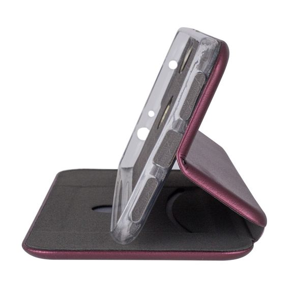 Шкіряний чохол-книжка Classy для Xiaomi Redmi Note 8 / Note 8 2021 Бордовий | Зображення 1