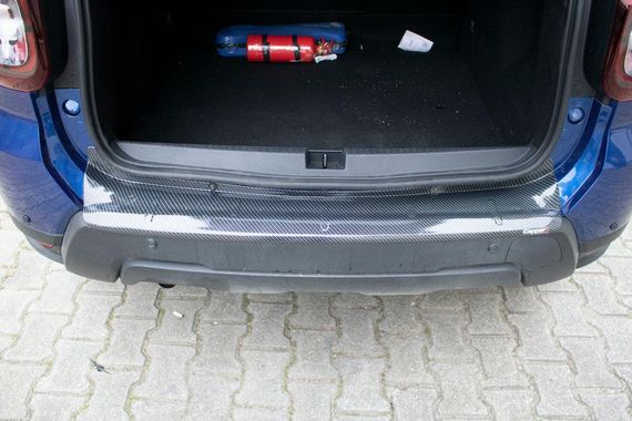 Накладка на задний бампер EuroCap (ABS, под карбон) для Dacia Duster 2018↗ гг. | Зображення 4