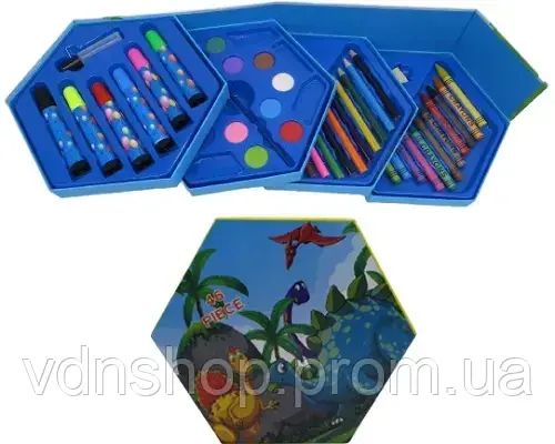 Набір для малювання 46 предметів / Дитячий набір художника / Набір для дитячої творчості | Зображення 1