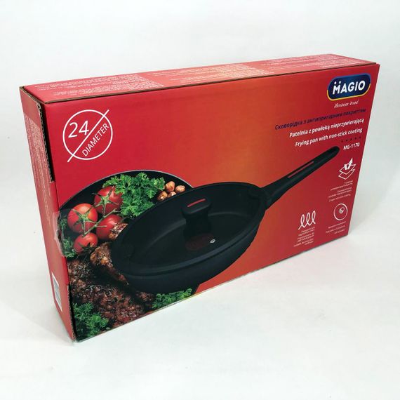 Сковорода на кухню Magio MG-1170 24см, Сковорода з товстим дном, JV-233 Якісна сковорода | Зображення 3