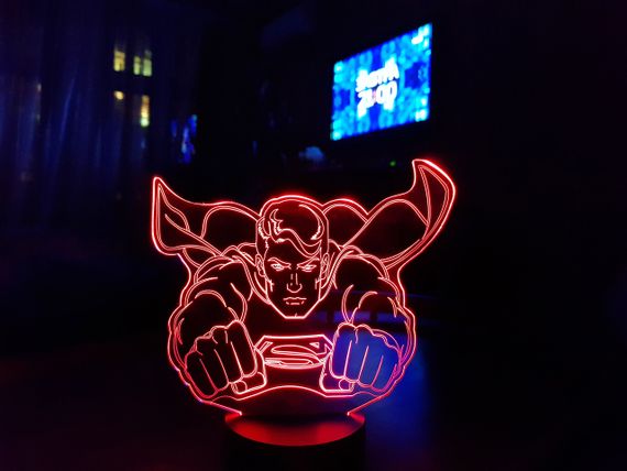 Змінна пластина для 3D каганця "Супермен" 3DTOYSLAMP | Зображення 1